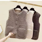 Frauen Teddy kuschelige Fleece Weste