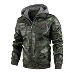 Pu Camo Lederjacke