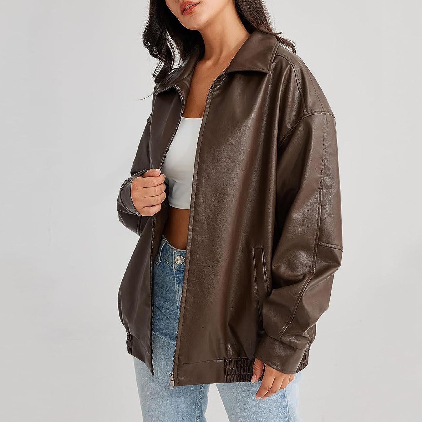 Dana Damen Loose Lederjacke