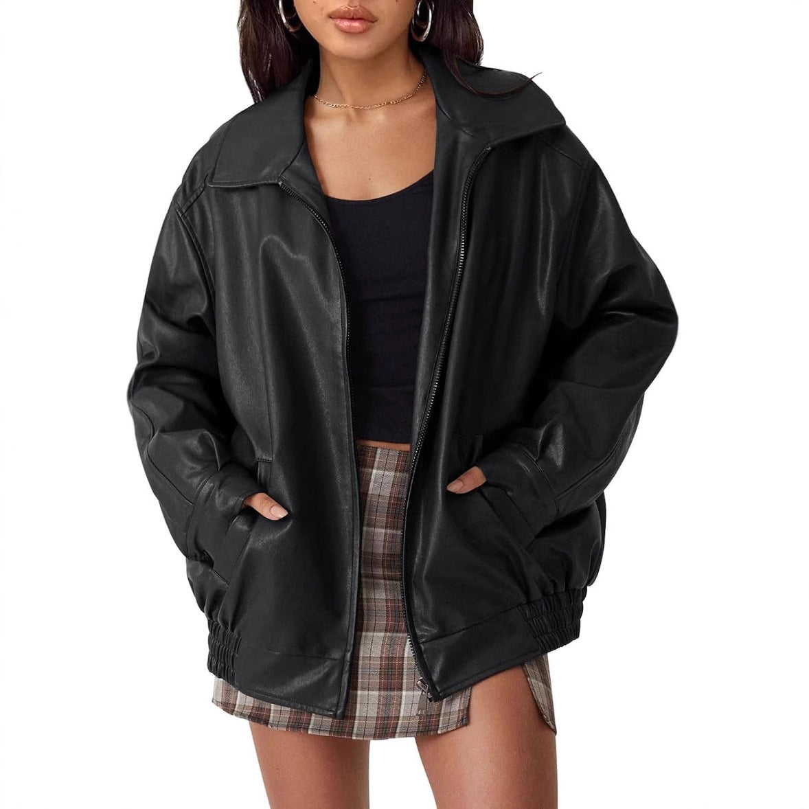 Dana Damen Loose Lederjacke