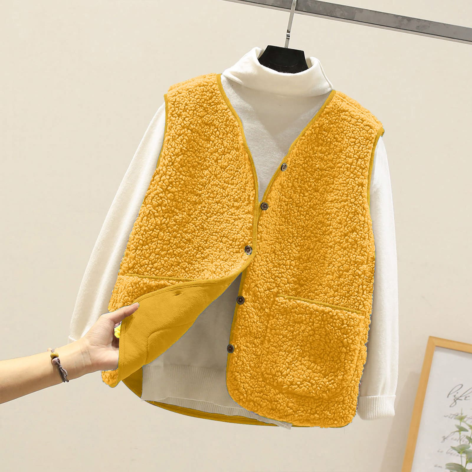 Frauen Teddy kuschelige Fleece Weste