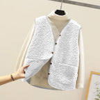 Frauen Teddy kuschelige Fleece Weste