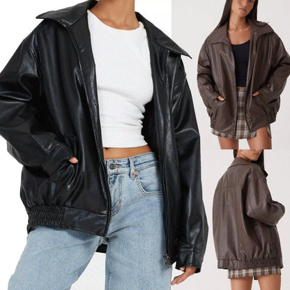 Dana Damen Loose Lederjacke