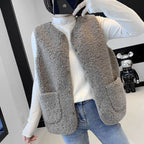Frauen Teddy kuschelige Fleece Weste
