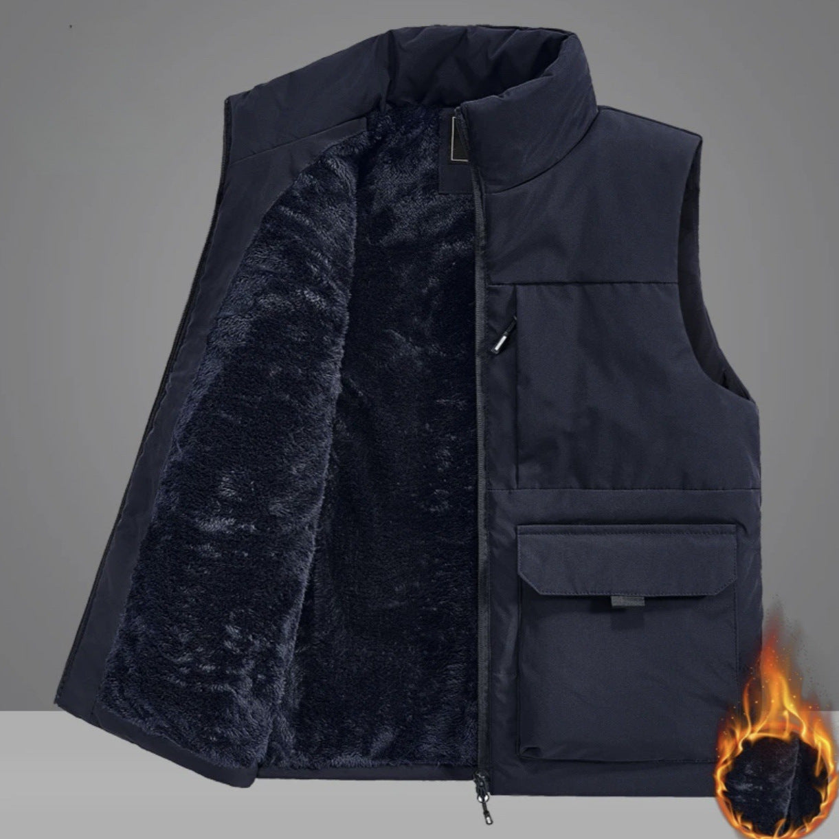 Miro - Fleece Winterweste mit vielen Taschen