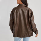 Dana Damen Loose Lederjacke