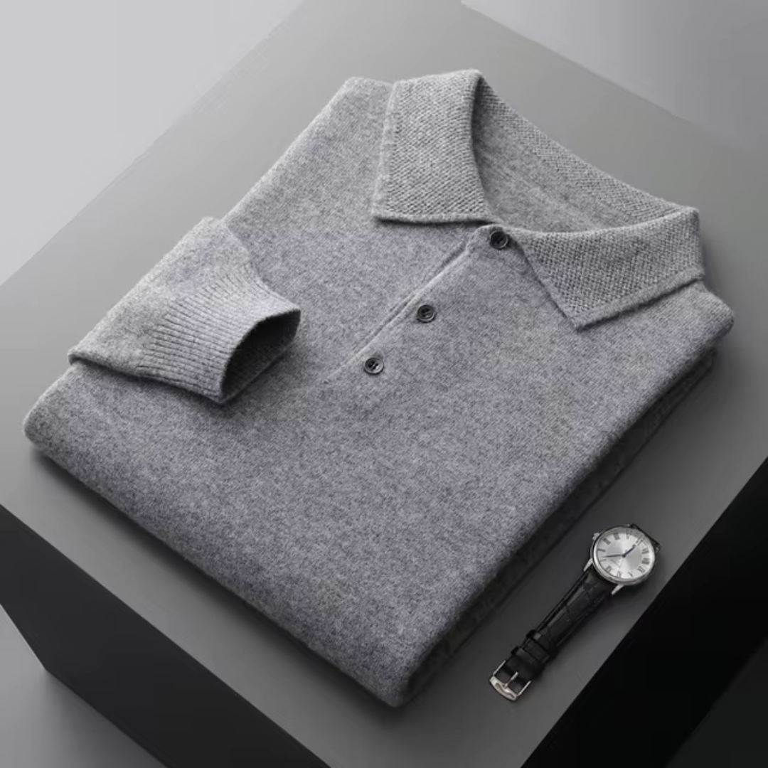 Bequemer Winter Woll-Polo-Sweater
