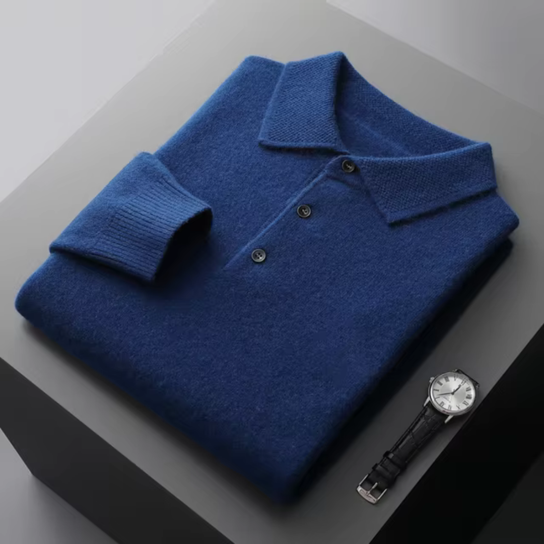 Bequemer Winter Woll-Polo-Sweater