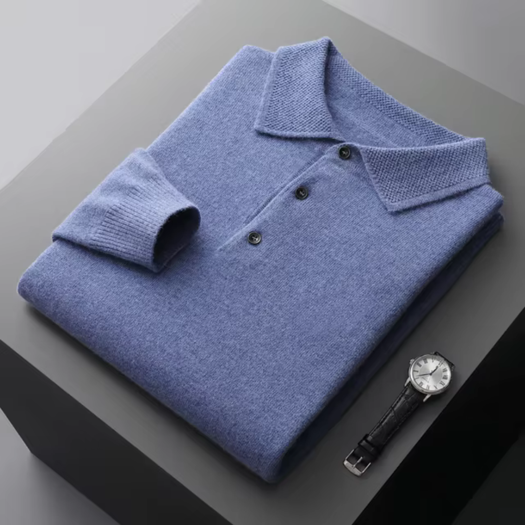 Bequemer Winter Woll-Polo-Sweater