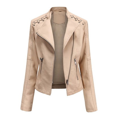 Carmi Chic Lederjacke mit Reißverschluss