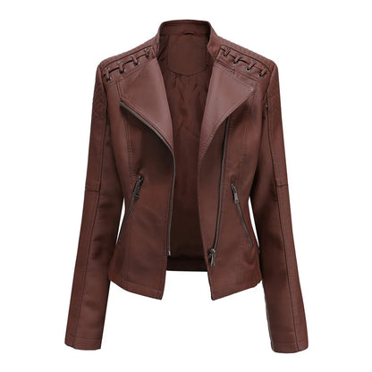 Carmi Chic Lederjacke mit Reißverschluss