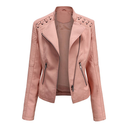 Carmi Chic Lederjacke mit Reißverschluss