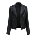 Carmi Chic Lederjacke mit Reißverschluss