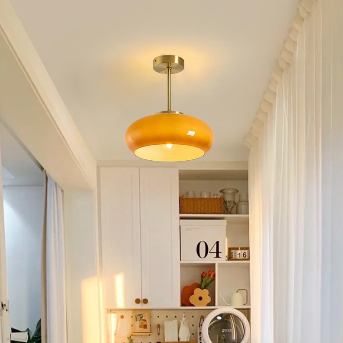 Livia Vintage Glas-Deckenleuchte
