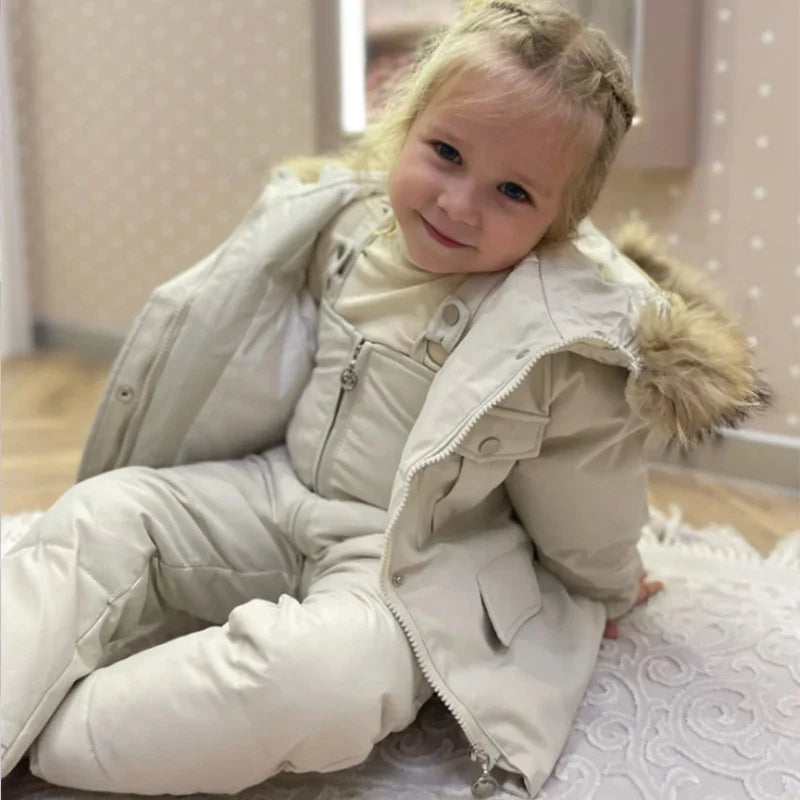 Winterset für Kinder: Daunenjacke + Overall