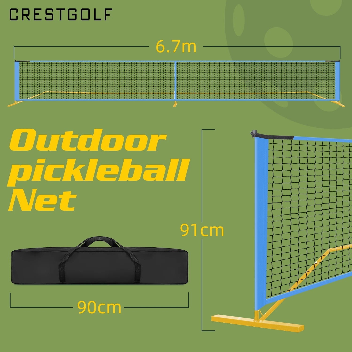 Pickleball Netz mit Gerüst