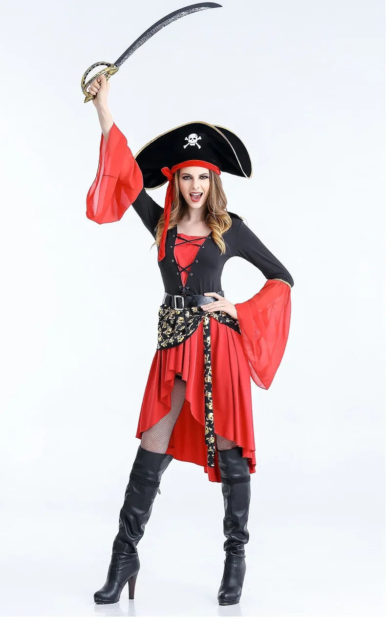 Lady Captain Piraten Halloween Kleid