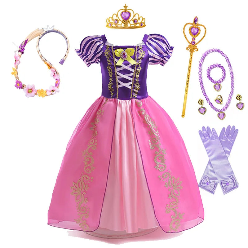 Kinder Disney Prinzessin Rapunzel Halloween Kleid