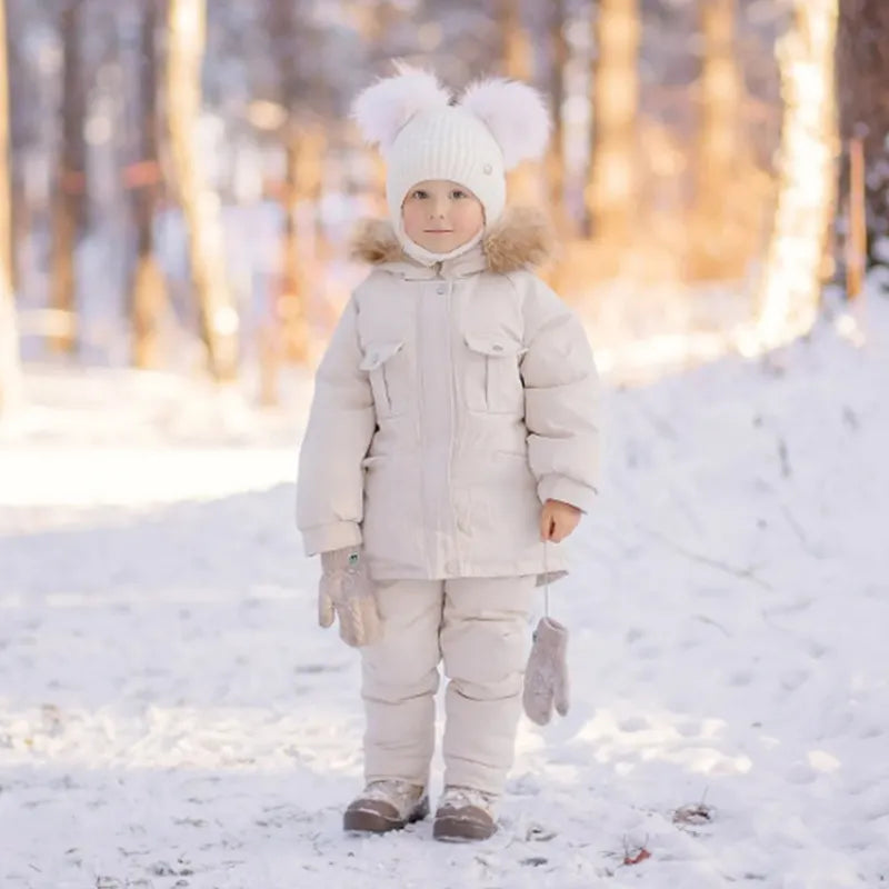 Winterset für Kinder: Daunenjacke + Overall