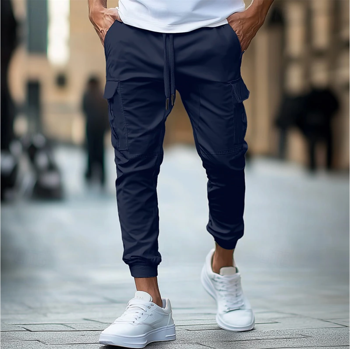 Herren Slim Fit Cargo Jogginghose