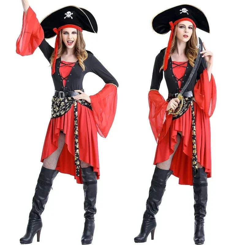 Lady Captain Piraten Halloween Kleid