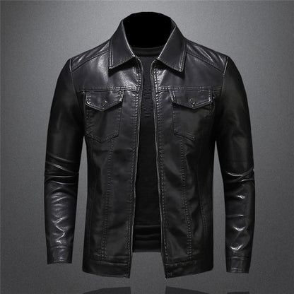 Kowa Leder-Windbreakerjacke für Herren