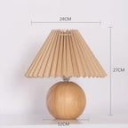 Vintage-Tischlampe mit Faltenlampenschirm