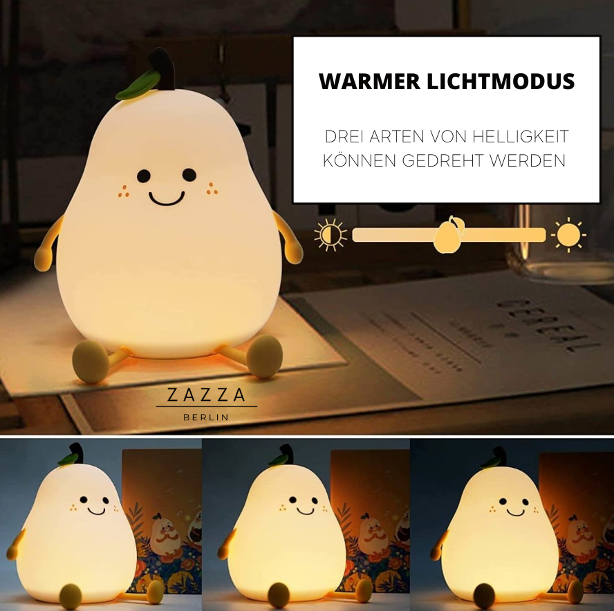 2 Kinder Nachttischlampen, süße Birnenlampe für Schlafzimmer