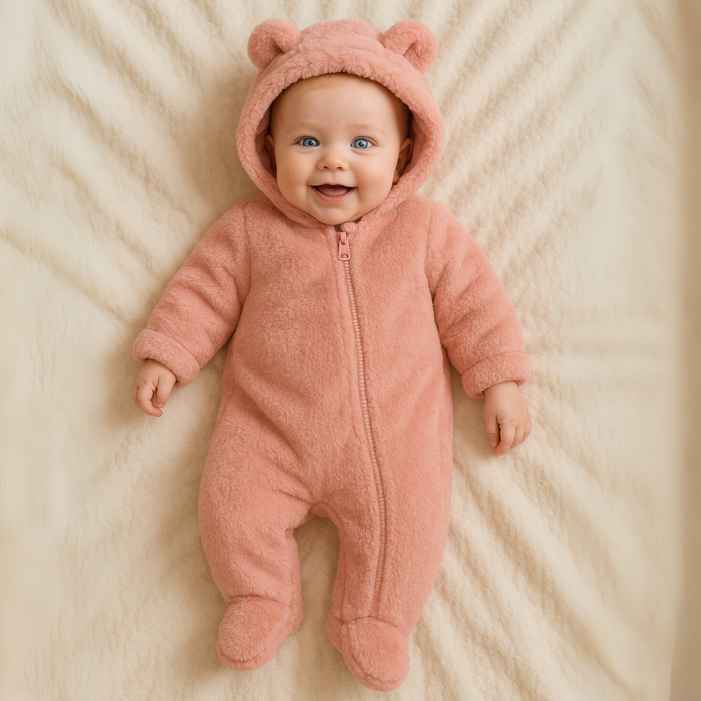 Warmer Bärenkapuzen Baby Overall Strampler