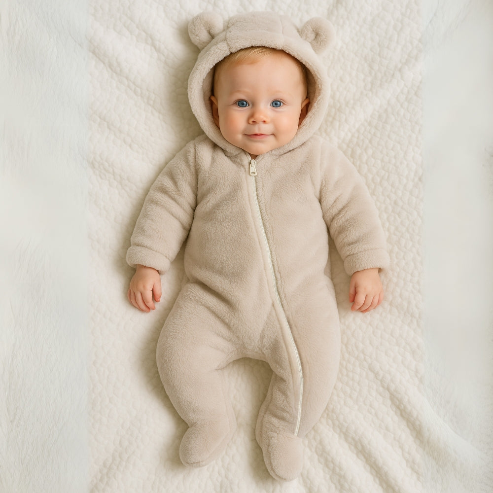 Warmer Bärenkapuzen Baby Overall Strampler