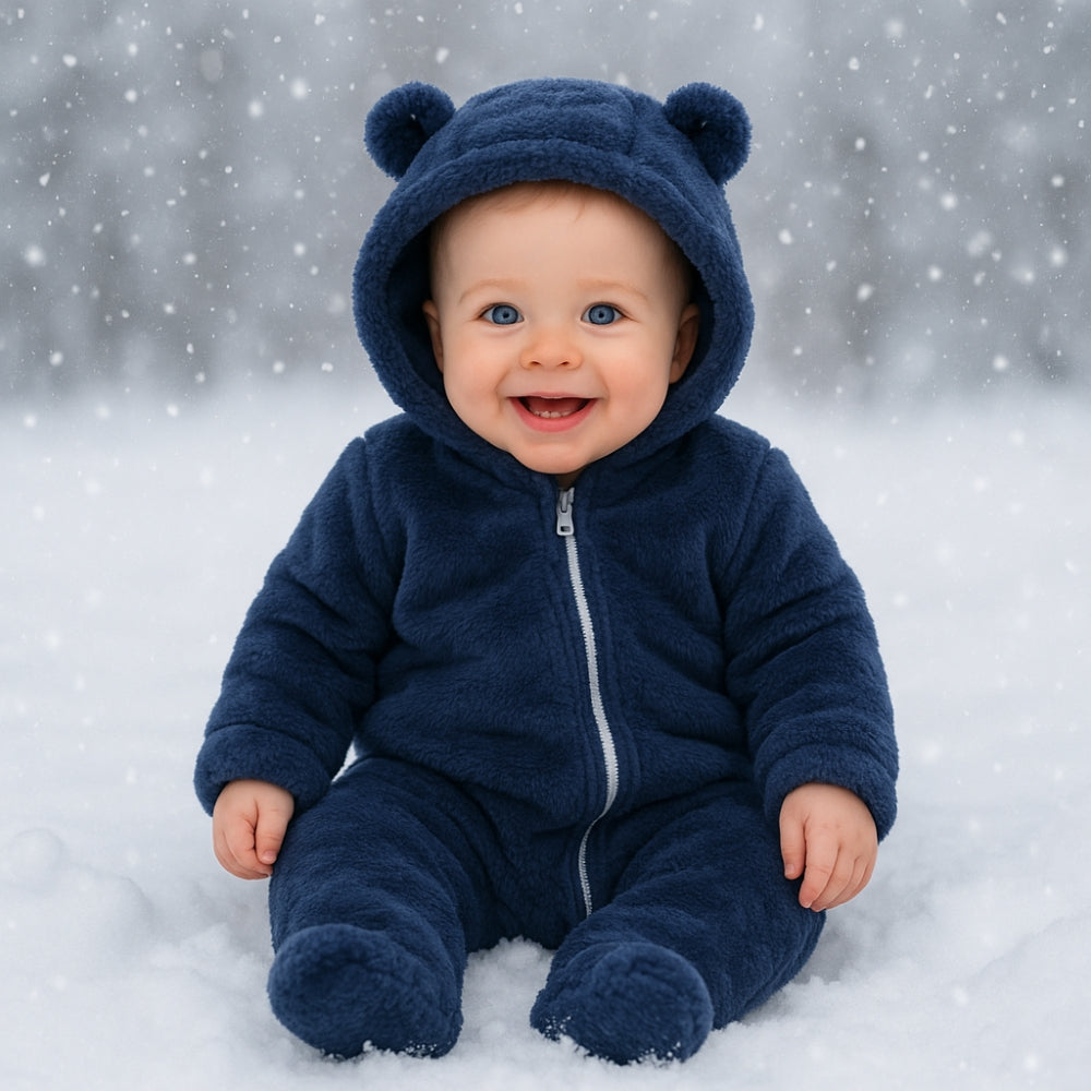 Warmer Bärenkapuzen Baby Overall Strampler