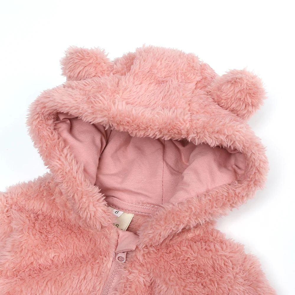 Warmer Bärenkapuzen Baby Overall Strampler