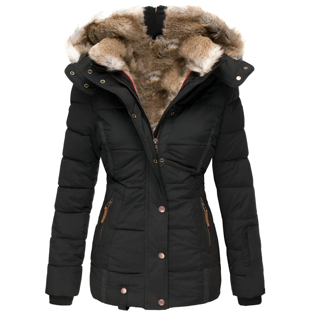 Damen gefütterte Winter Pufferjacke mit Kapuze