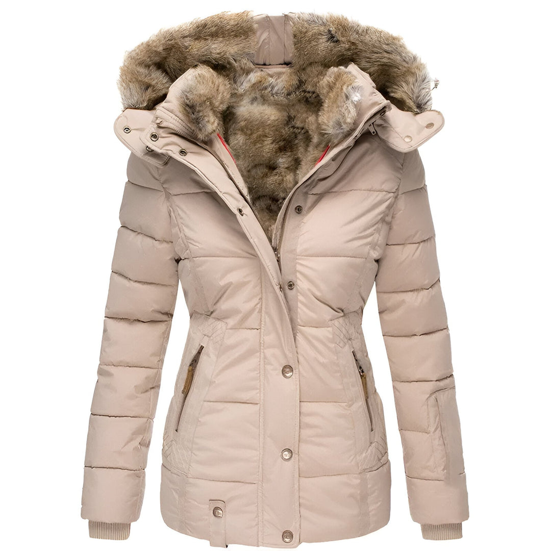 Damen gefütterte Winter Pufferjacke mit Kapuze