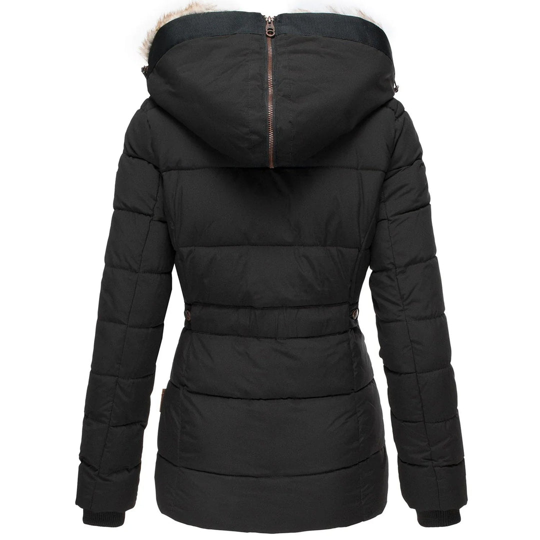 Damen gefütterte Winter Pufferjacke mit Kapuze
