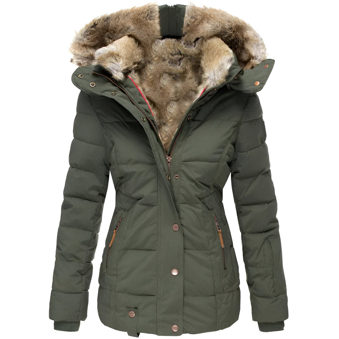 Damen gefütterte Winter Pufferjacke mit Kapuze