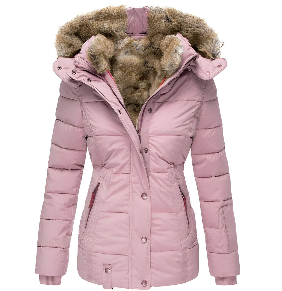 Damen gefütterte Winter Pufferjacke mit Kapuze