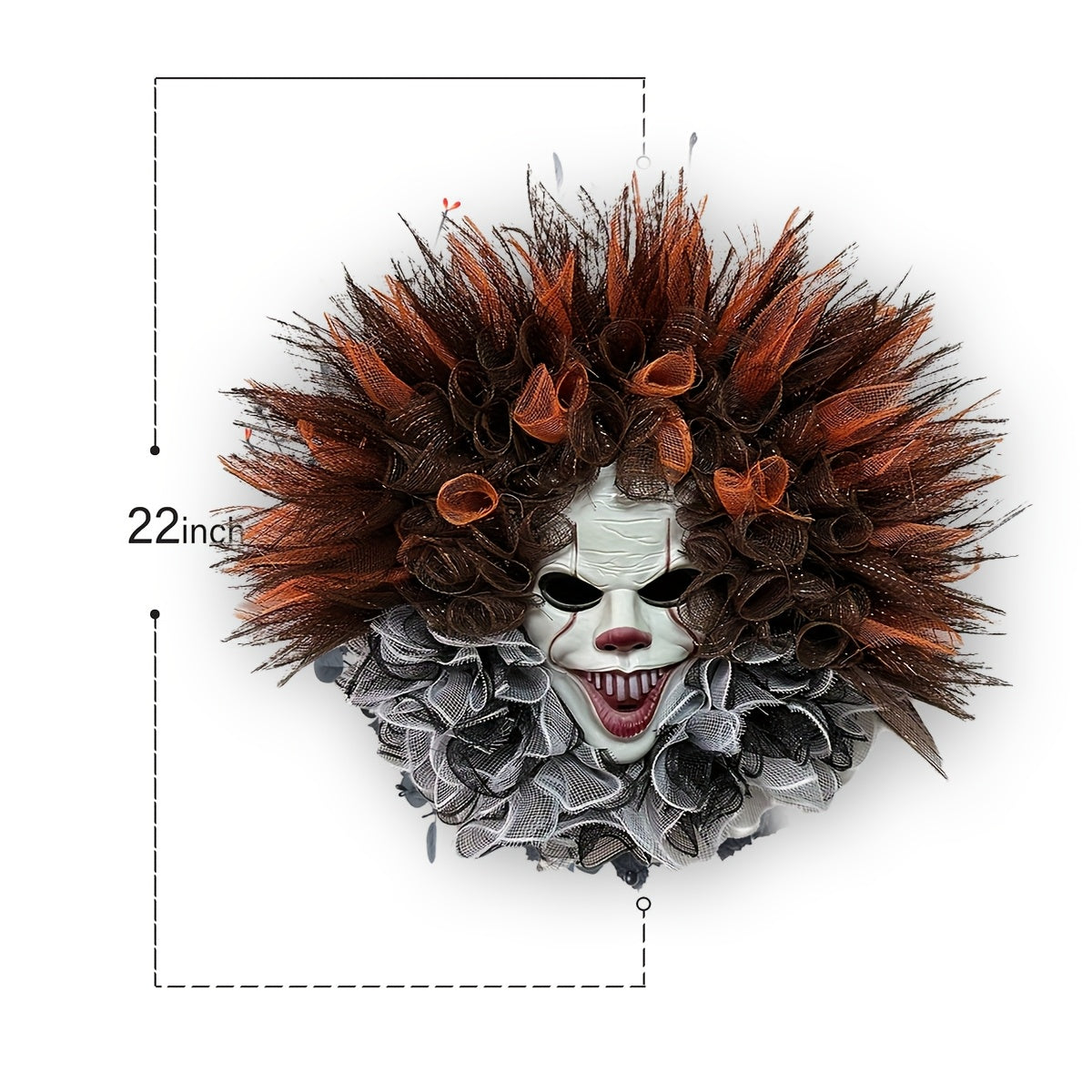 Gruselige Clown-Türdekoration