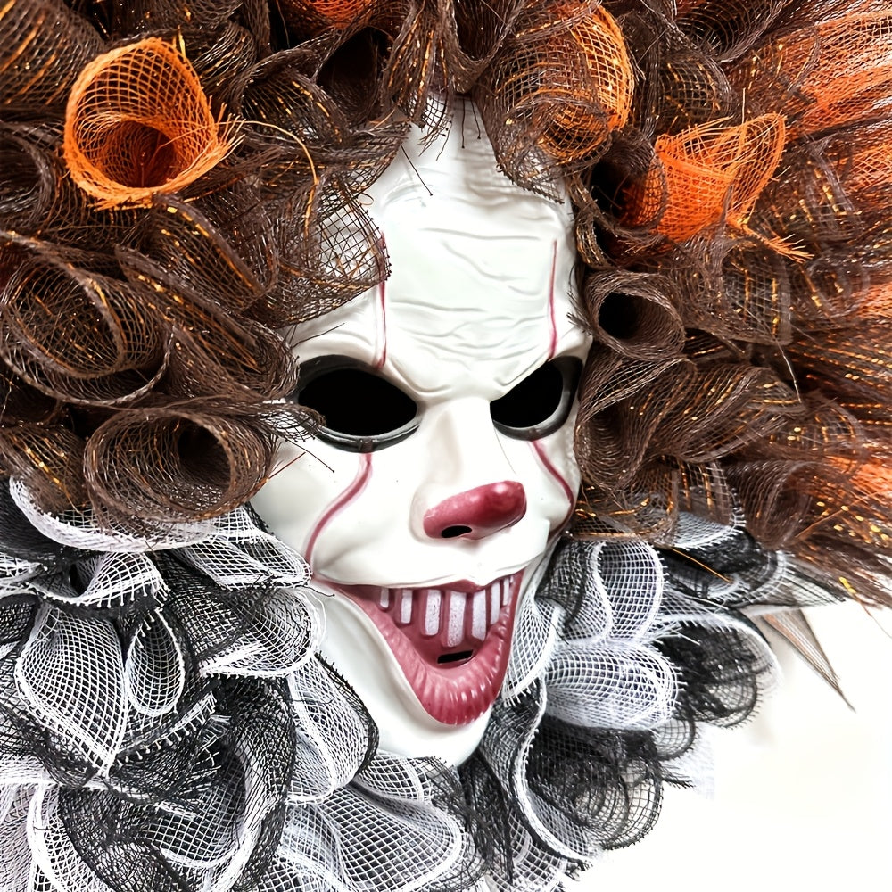 Gruselige Clown-Türdekoration