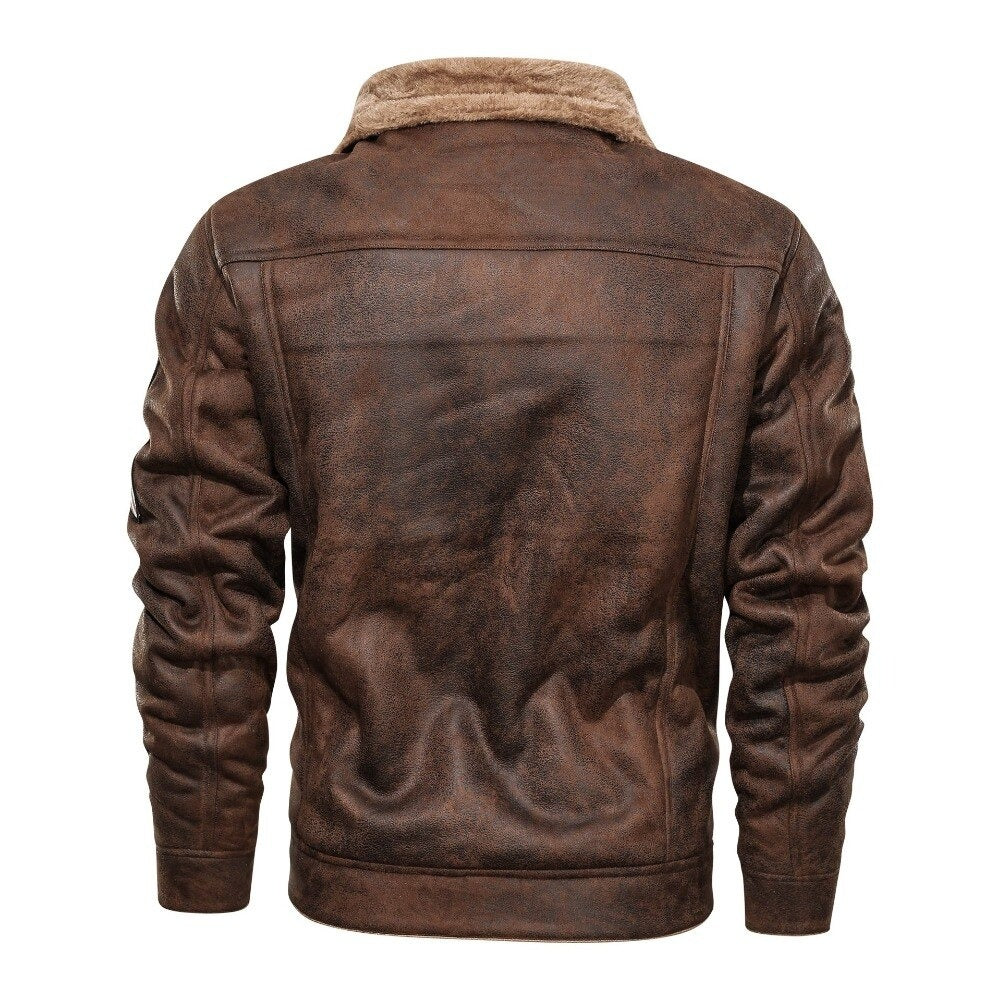 Gefütterte Banja Wildleder Bikerjacke