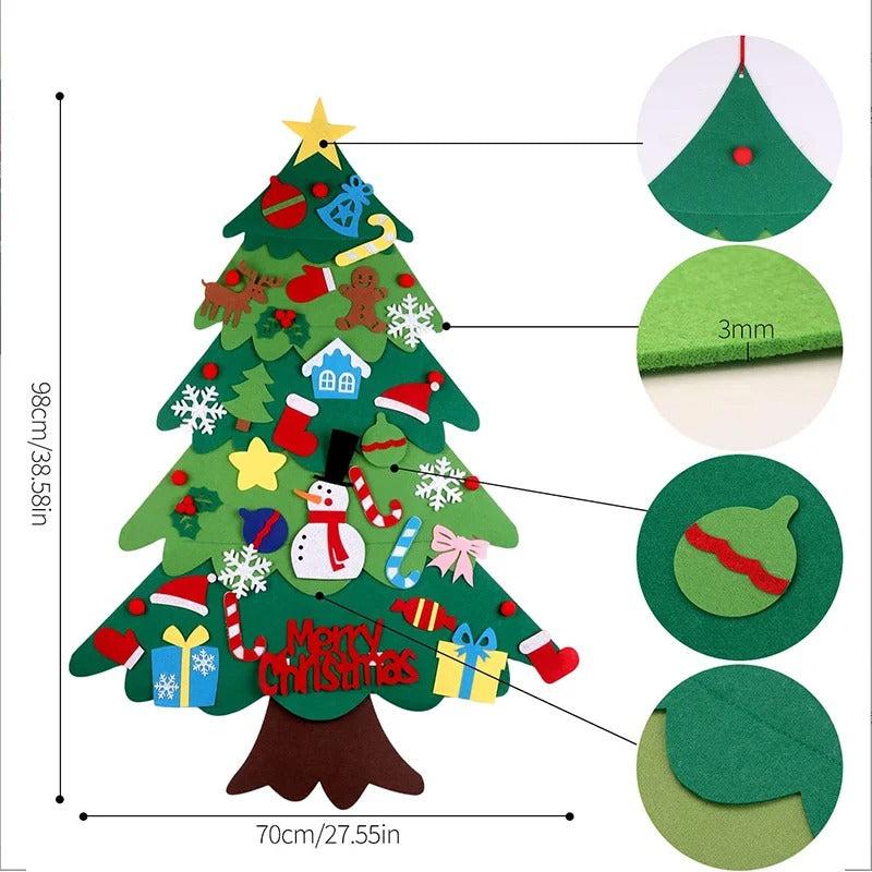 Caylaes Leuchtender Filz-Weihnachtsbaum