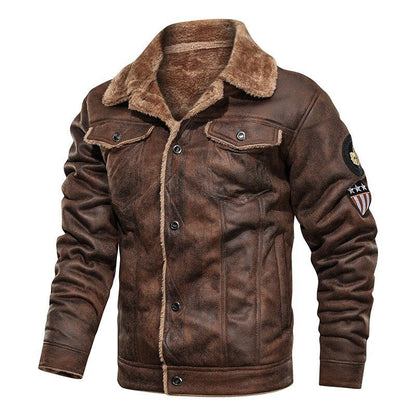 Gefütterte Banja Wildleder Bikerjacke