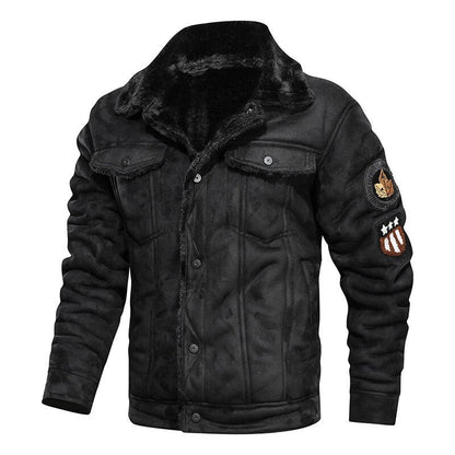 Gefütterte Banja Wildleder Bikerjacke