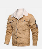 Gefütterte Banja Wildleder Bikerjacke