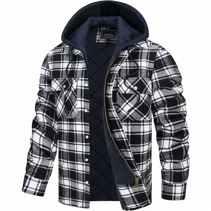 Warme Jacke mit Kapuze für den Herbst