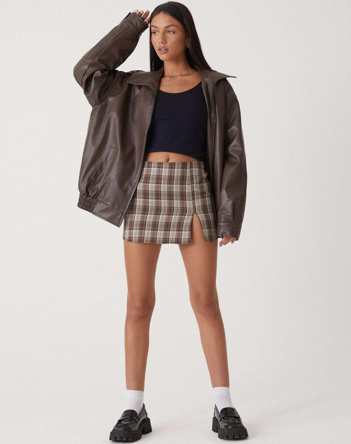Lavinia Oversized Lederjacke